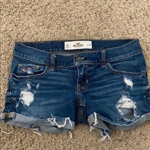 Hollister low rise ripped booty shorts